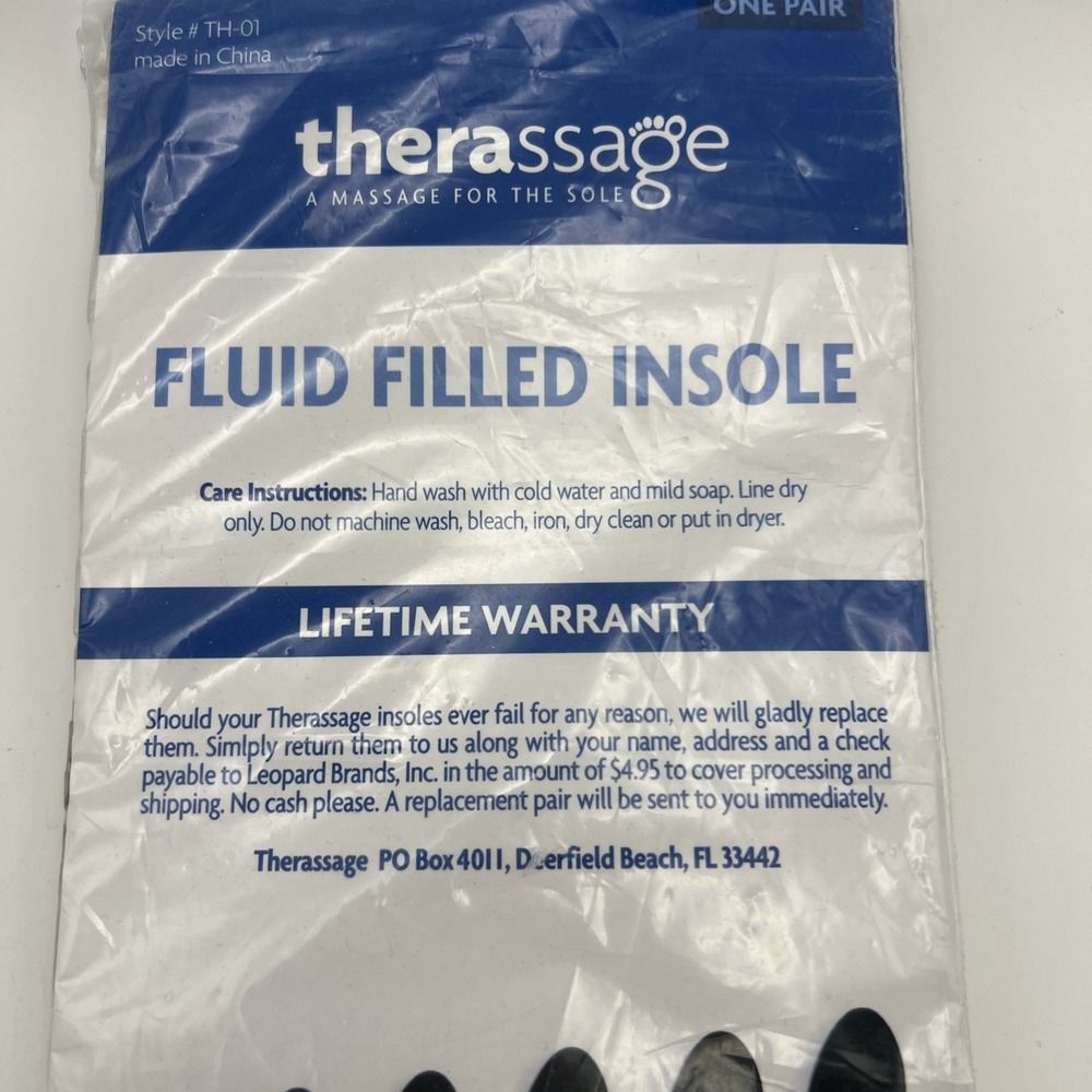 THERASSAGE UNISEX FLUID FILLED INSOLES Size Lg - Picture 4 of 8